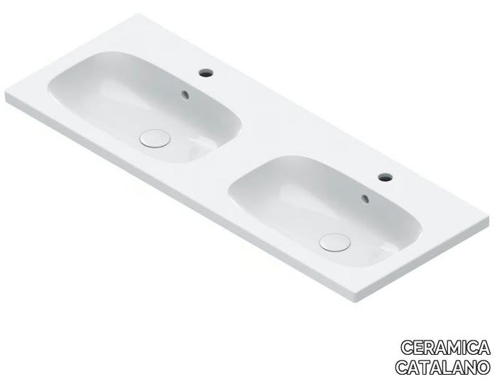 ALVEA 120 - Rectangular double washbasin _ CERAMICA CATALANO