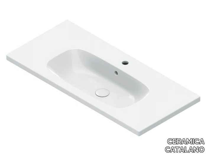 ALVEA 100 - Rectangular single washbasin _ CERAMICA CATALANO