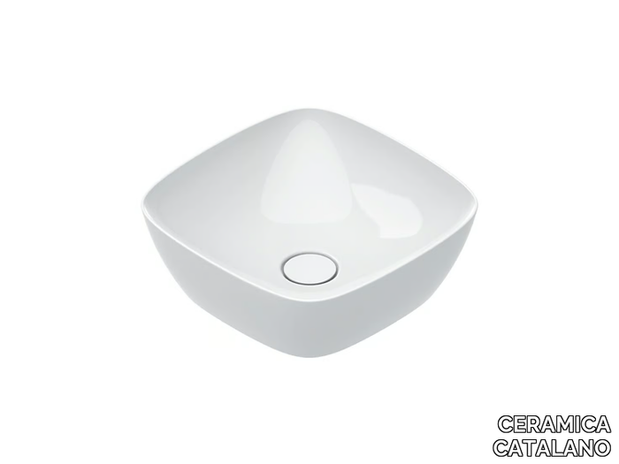 ALVEA 40 - Square countertop washbasin _ CERAMICA CATALANO