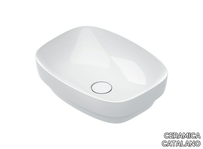 ALVEA 50 - Semi-inset oval washbasin _ CERAMICA CATALANO