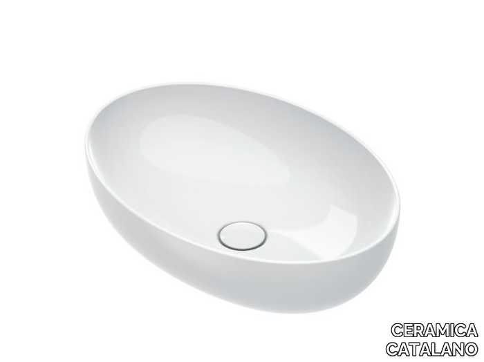 SFERA 60 - Oval single countertop washbasin _ CERAMICA CATALANO