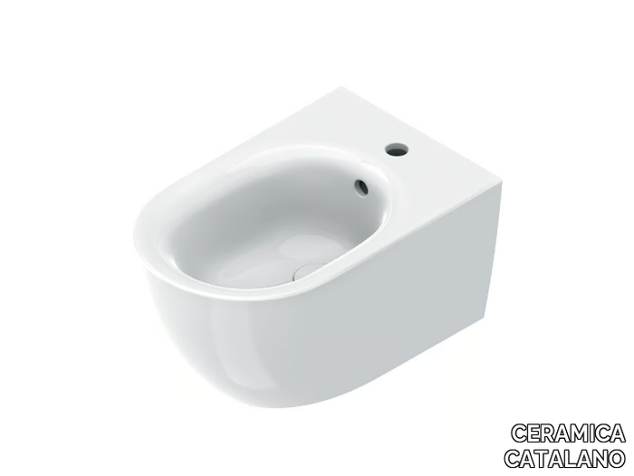 SFERA 50/55 - Wall-hung ceramic bidet with overflow _ CERAMICA CATALANO