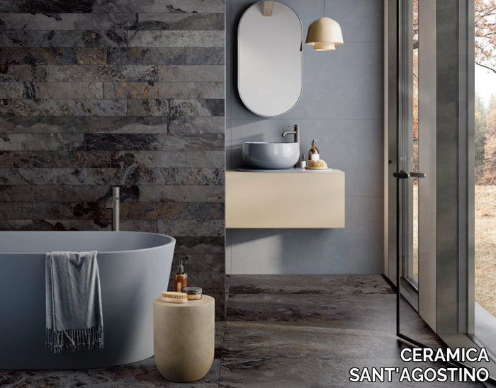 METASTONE NIGHT - Porcelain stoneware wall/floor tiles with stone effect _ CERAMICA SANT'AGOSTINO