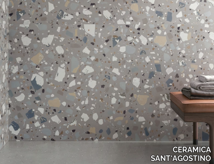 DECONCRETE PEARL - Ecological porcelain stoneware wall/floor tiles _ CERAMICA SANT'AGOSTINO