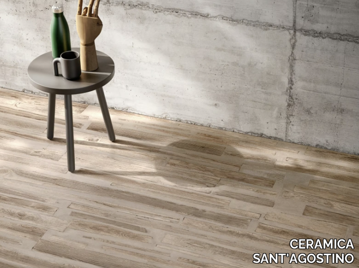 FUSIONART BROWN - Porcelain stoneware wall/floor tiles with wood effect _ CERAMICA SANT'AGOSTINO