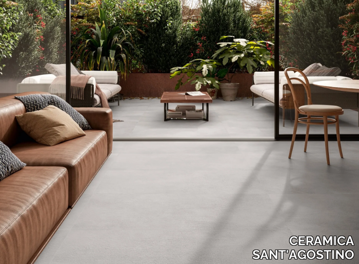 SABLE PEARL - Indoor/outdoor antibacterial wall/floor tiles with concrete effect _ CERAMICA SANT'AGOSTINO