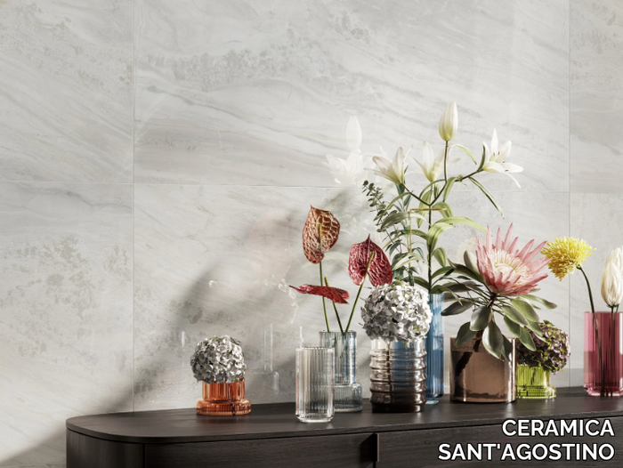 PARADISO ICE - Porcelain stoneware wall tiles / flooring with marble effect _ CERAMICA SANT'AGOSTINO