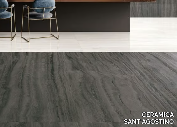 VIA APPIA VEIN CUT DARK - Porcelain stoneware wall/floor tiles with marble effect _ CERAMICA SANT'AGOSTINO