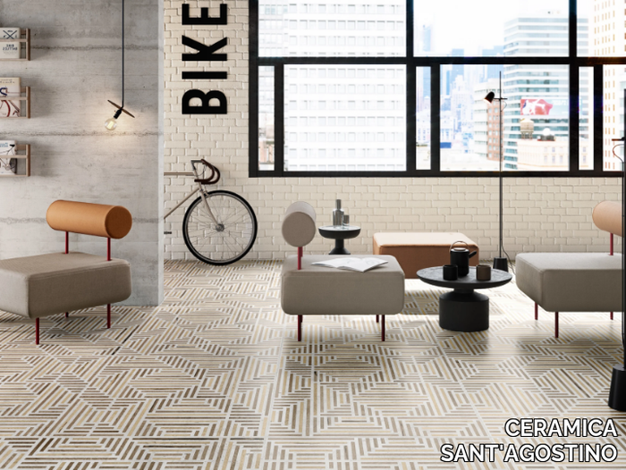 FORM MAZE - Porcelain stoneware wall/floor tiles with concrete effect _ CERAMICA SANT'AGOSTINO