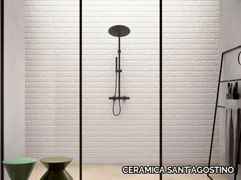 SET WALL WHITE - Porcelain stoneware wall tiles with brick effect _ CERAMICA SANT'AGOSTINO