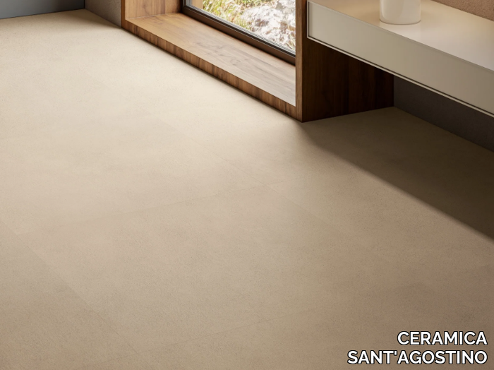 SABLE BEIGE - Indoor/outdoor antibacterial wall/floor tiles with concrete effect _ CERAMICA SANT'AGOSTINO