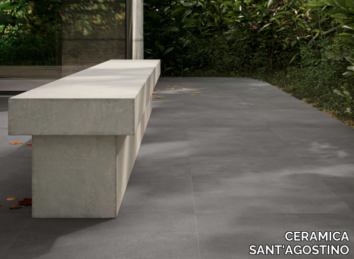 SABLE GREY - Indoor/outdoor antibacterial wall/floor tiles with concrete effect _ CERAMICA SANT'AGOSTINO