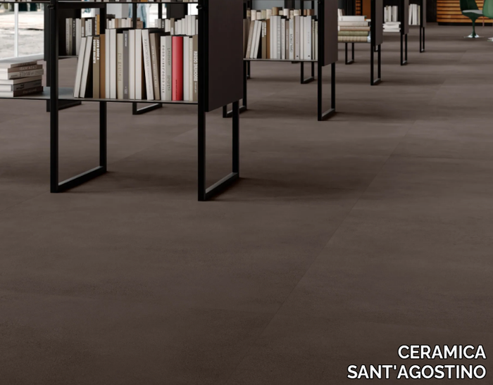 SABLE MOKA - Indoor/outdoor antibacterial wall/floor tiles with concrete effect _ CERAMICA SANT'AGOSTINO