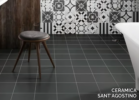 PATCHWORK B&W BLACK - Porcelain stoneware wall/floor tiles _ CERAMICA SANT'AGOSTINO