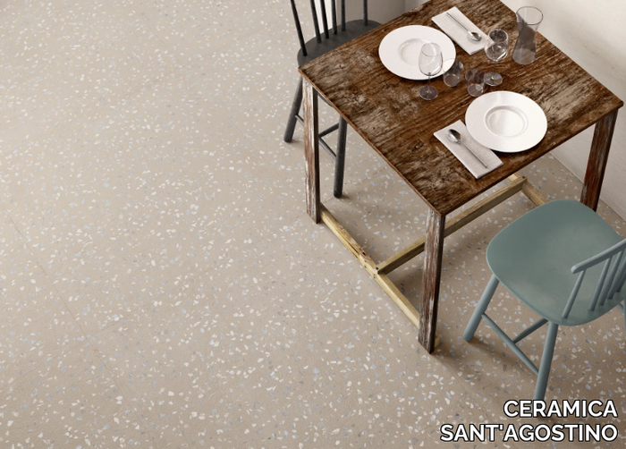 RITUAL DOT GREIGE - Indoor porcelain stoneware wall/floor tiles with stone effect _ CERAMICA SANT'AGOSTINO