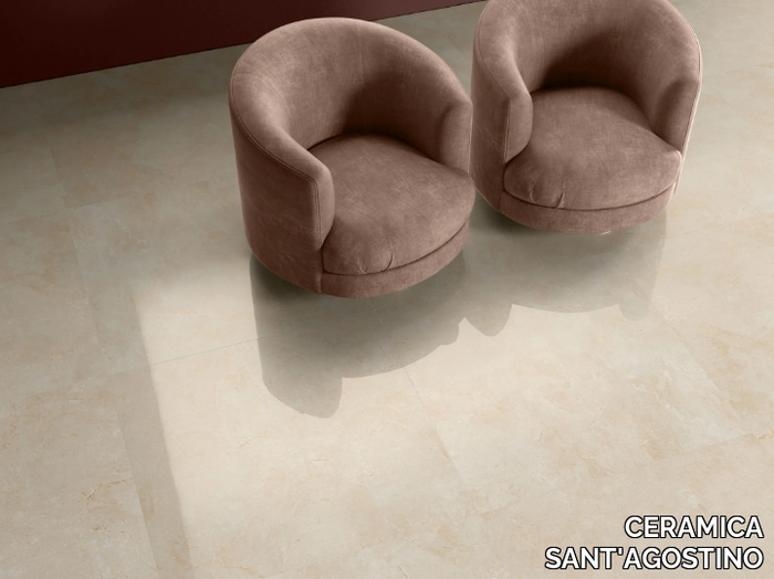 THEMAR CREMA MARFIL - Porcelain stoneware wall/floor tiles with marble effect _ CERAMICA SANT'AGOSTINO