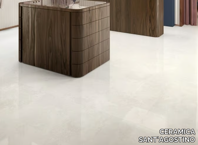 VIA APPIA CROSS CUT WHITE - Porcelain stoneware wall/floor tiles with marble effect _ CERAMICA SANT'AGOSTINO