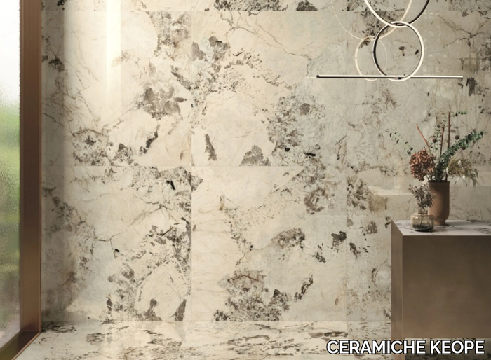 9CENTO RIFLESSO BIANCO - Porcelain stoneware wall/floor tiles with marble effect _ CERAMICHE KEOPE