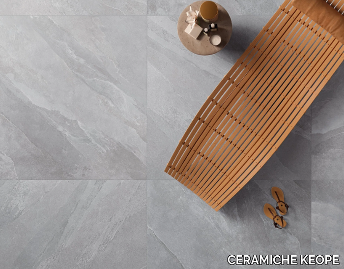 UBIK GREY - Indoor/outdoor porcelain stoneware flooring with stone effect _ CERAMICHE KEOPE