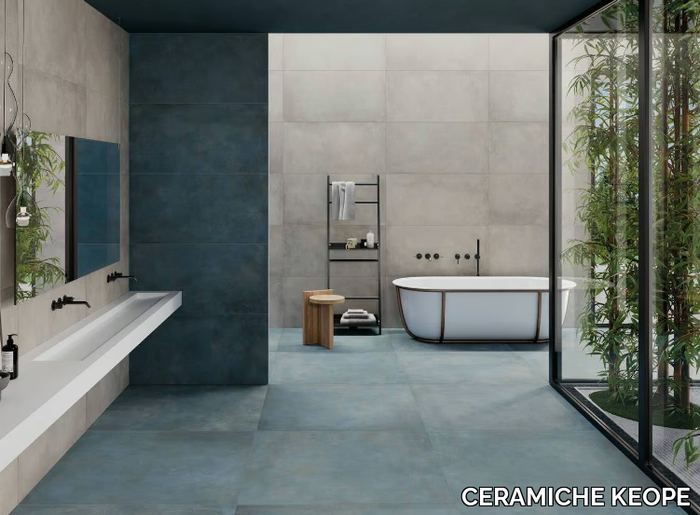 PLATE TITANIUM - Porcelain stoneware wall/floor tiles with metal effect _ CERAMICHE KEOPE