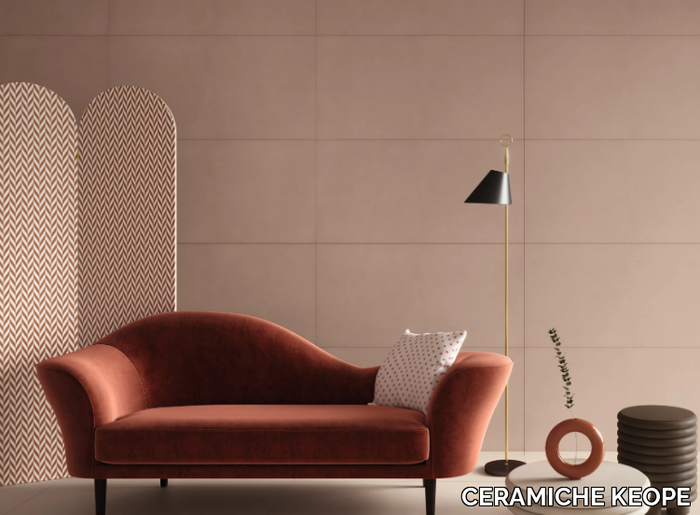 ELEMENTS DESIGN PAINT PEACH - Porcelain stoneware wall/floor tiles with resin effect _ CERAMICHE KEOPE