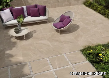 CHORUS BEIGE K2 - Porcelain stoneware outdoor floor tiles with stone effect _ CERAMICHE KEOPE