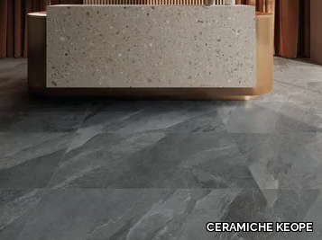 UBIK ANTHRACITE - Indoor/outdoor porcelain stoneware flooring with stone effect _ CERAMICHE KEOPE