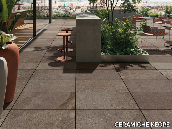 LIMES PORFIDO WARM - Indoor/outdoor porcelain stoneware flooring with stone effect _ CERAMICHE KEOPE