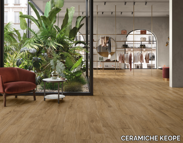 LINEO WALNUT - Porcelain stoneware wall/floor tiles with wood effect _ CERAMICHE KEOPE