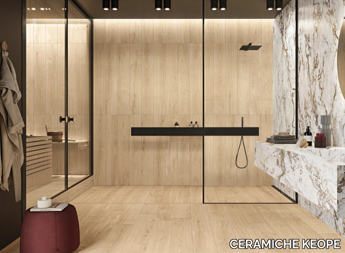 LINEO SAND - Porcelain stoneware wall/floor tiles with wood effect _ CERAMICHE KEOPE