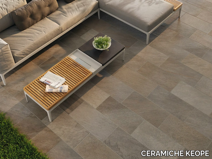 POINT GREY MULTICOLOR - Porcelain stoneware outdoor floor tiles with stone effect _ CERAMICHE KEOPE