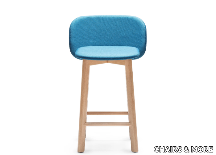 CHIPS SG 65 - High upholstered fabric stool with footrest _ CHAIRS & MORE