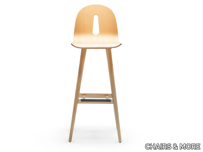 GOTHAM WOODY SG-80 - High wooden stool _ CHAIRS & MORE