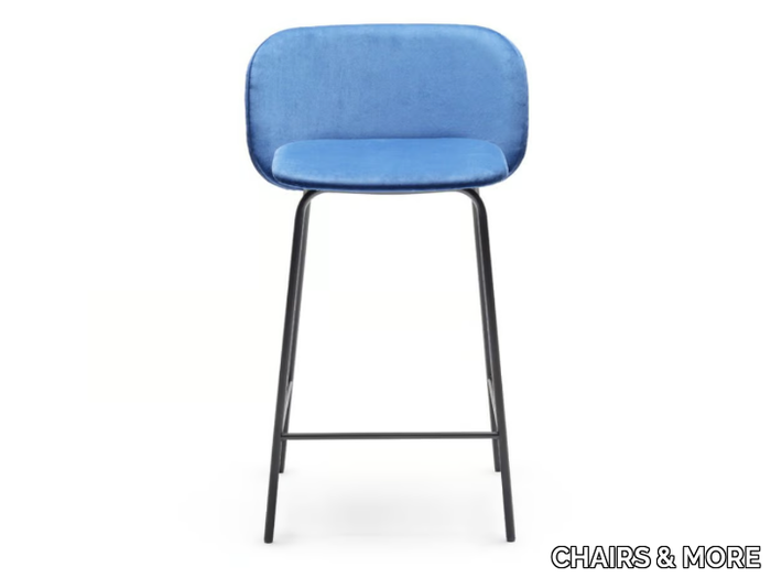 CHIPS M SG 65 - High fabric stool with back _ CHAIRS & MORE