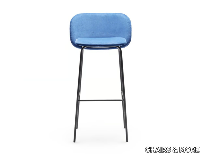 CHIPS M SG 80 - High fabric stool with footrest _ CHAIRS & MORE