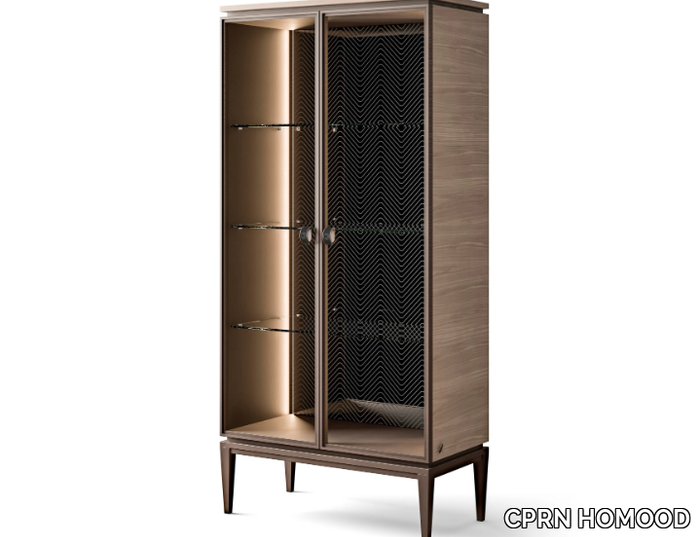 DRAGONFLY - Walnut and glass display cabinet with integrated lighting _ CPRN HOMOOD