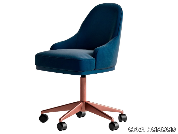 SESTO SENSO - Swivel fabric and leather office chair _ CPRN HOMOOD