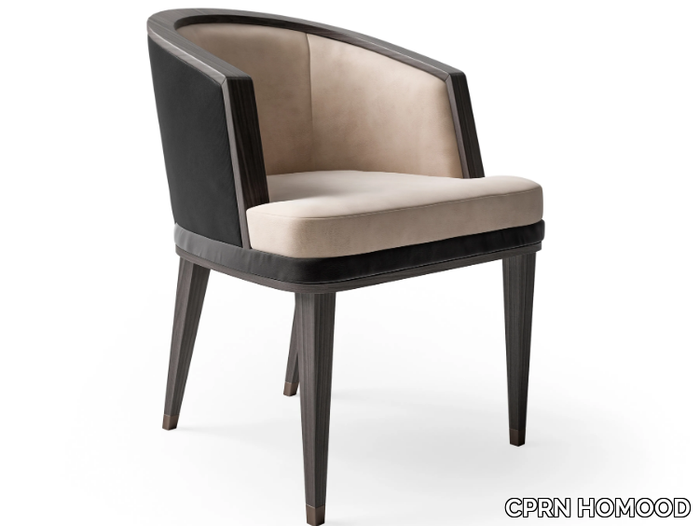 WRAP AROUND - Upholstered nabuk chair with armrests _ CPRN HOMOOD