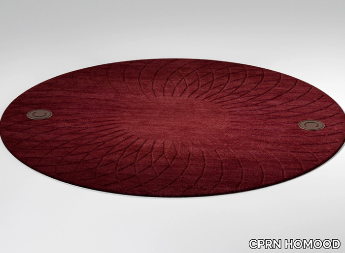 BLUE MOON - Round fabric rug with geometric shapes _ CPRN HOMOOD