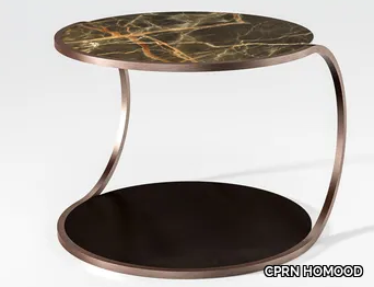 BLUE MOON - Low marble and wooden coffee table _ CPRN HOMOOD