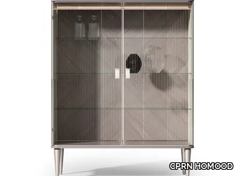 COCOON - Crystal and wooden display cabinet with integrated lighting _ CPRN HOMOOD