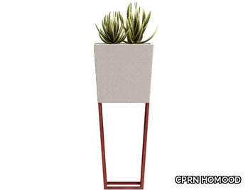 OUTDOOR - High metal and wooden garden vase _ CPRN HOMOOD