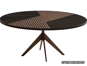 SESTO SENSO - Low round wooden coffee table _ CPRN HOMOOD