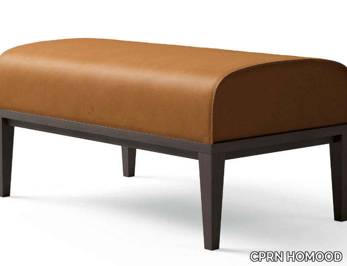 STARLIGHT - Rectangular tanned leather pouf _ CPRN HOMOOD