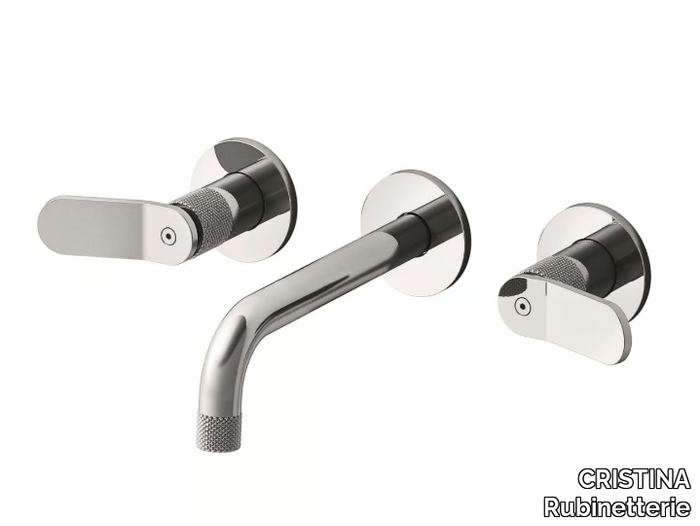 EAST SIDE CRIES242 - 3 hole wall-mounted washbasin mixer _ CRISTINA Rubinetterie