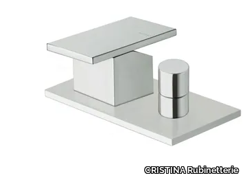 TABULA CRITA129 - Deck mounted single handle bathtub tap with diverter _ CRISTINA Rubinetterie