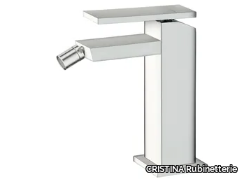 TABULA CRITA370 - Countertop single handle bidet mixer without waste _ CRISTINA Rubinetterie