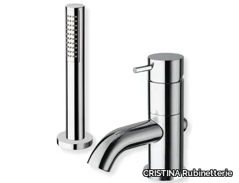 TRICOLORE VERDE CRITV121 - Deck mounted bathtub tap with hand shower _ CRISTINA Rubinetterie