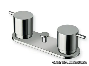 TRICOLORE VERDE CRITV133 - Deck mounted bathtub tap with individual rosettes _ CRISTINA Rubinetterie