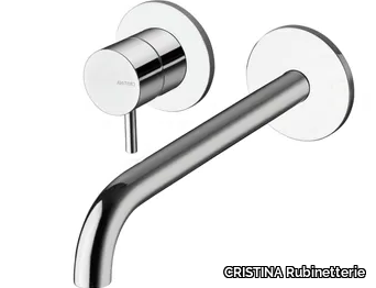 TRICOLORE VERDE CRITV259 - 2 hole wall-mounted single handle washbasin mixer _ CRISTINA Rubinetterie